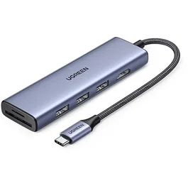 UGREEN Adaptateur USB-C multifonction gris Hub USB SD HDMI 4K pour PC portable