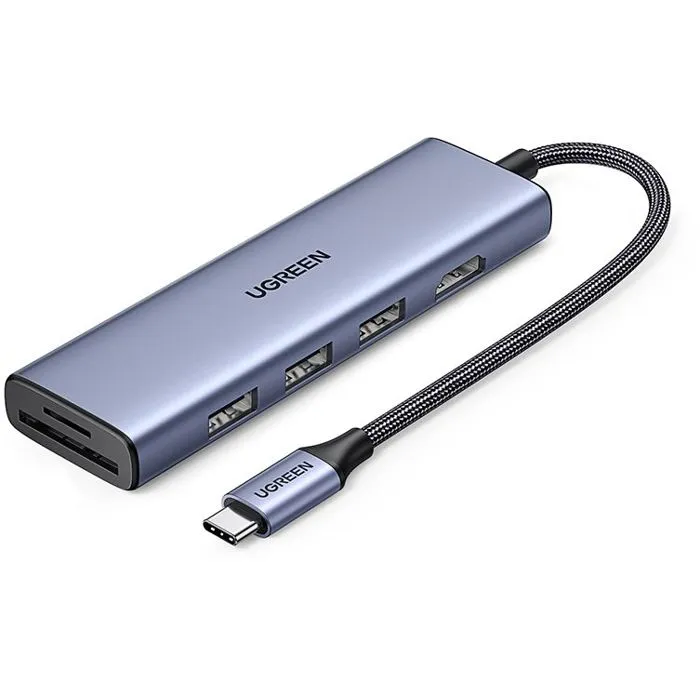 UGREEN Adaptateur USB-C multifonction gris Hub USB SD HDMI 4K pour PC portable UGREEN Adaptateur USB-C multifonction gris Hub USB SD HDMI 4K pour PC portable