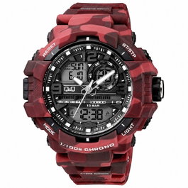 Q&Q GW86J007Y Montre Analogique/Digitale Verte