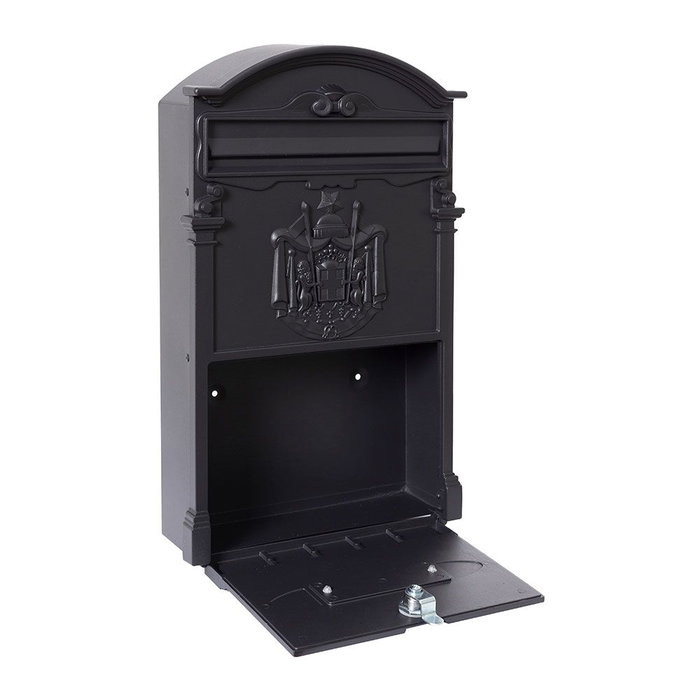 Arregui Residencia Boîte aux lettres individuelle extérieure moyenne, aluminium noir, 26 x 9 x 42 cm Arregui Residencia Boîte aux lettres individuelle extérieure moyenne, aluminium noir, 26 x 9 x 42 cm