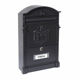 Arregui Boîte aux lettres extérieure Résidence Noir 26 x 9 x 42 cm