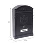 Boîte aux lettres Arregui Noir 26 X 9 X 42 CM Aluminium