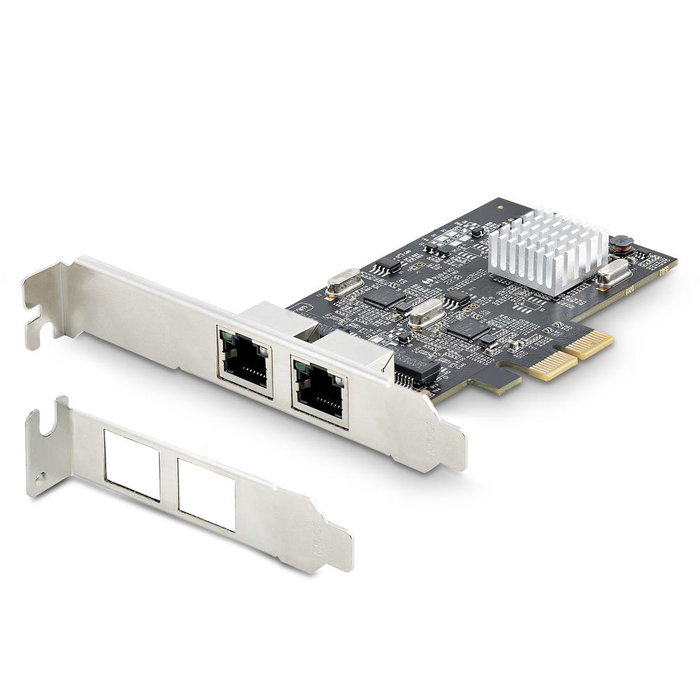 Startech Pr22 gri Carte réseau 2 ports RJ-45 2.5Gbps PCIe Intel I225-V Startech Pr22 gri Carte réseau 2 ports RJ-45 2.5Gbps PCIe Intel I225-V