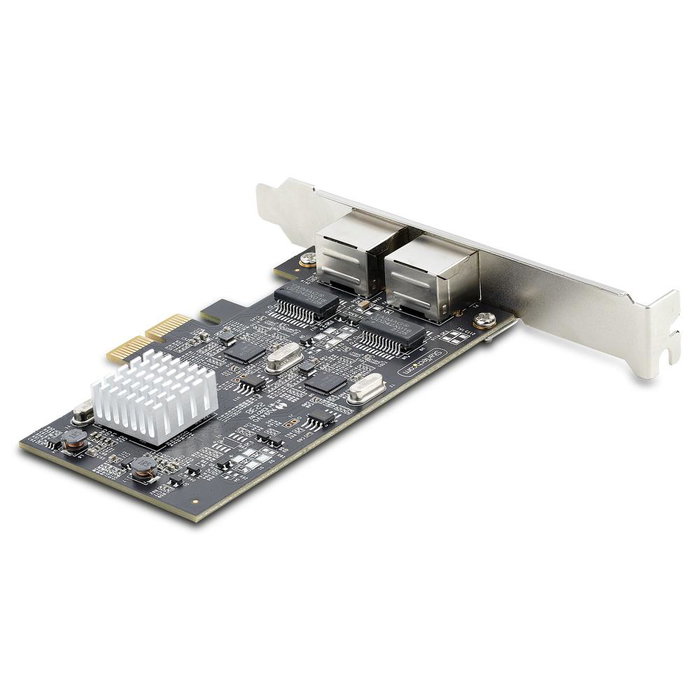 Startech Pr22 gri Carte réseau 2 ports RJ-45 2.5Gbps PCIe Intel I225-V Startech Pr22 gri Carte réseau 2 ports RJ-45 2.5Gbps PCIe Intel I225-V