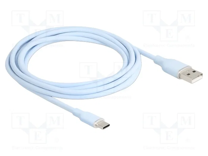 DELOCK Câble USB 2.0 de l'USB A vers l'USB C, 2,5m, bleu DELOCK Câble USB 2.0 de l'USB A vers l'USB C, 2,5m, bleu