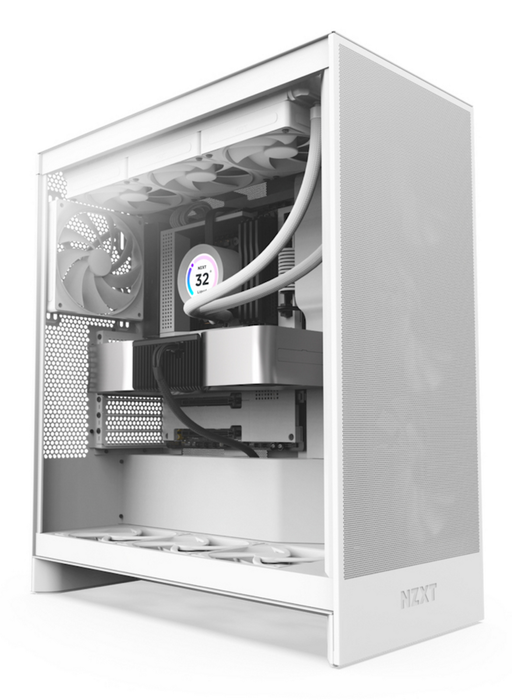 NZXT Boîtier PC H7 Flow H Series - Réf. CM-H72FW-01 - Blanc - Ventilation Optimisée avec Panneau Avant Mesh NZXT Boîtier PC H7 Flow H Series - Réf. CM-H72FW-01 - Blanc - Ventilation Optimisée avec Panneau Avant Mesh