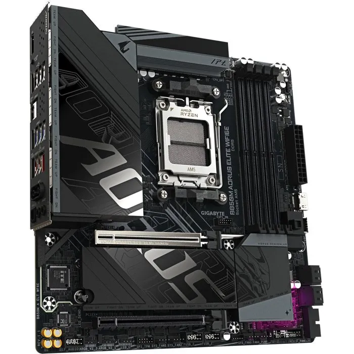GIGABYTE Carte mère B850M AORUS ELITE WF6E Micro-ATX AMD B850 DDR5 PCIe 5.0 WiFi 6E pour Gaming Compact