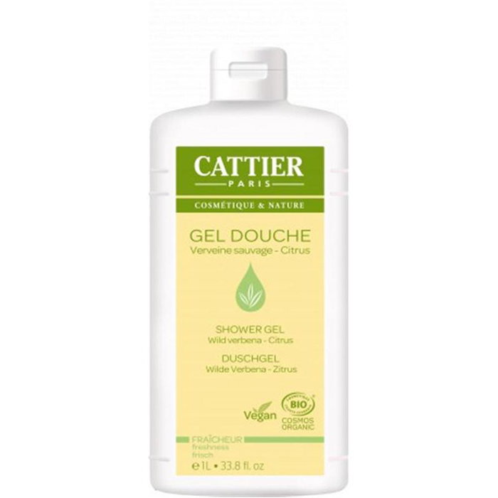 Cattier Gel Douche Rafraîchissant à la Verveine 1 Litre Cattier Gel Douche Rafraîchissant à la Verveine 1 Litre