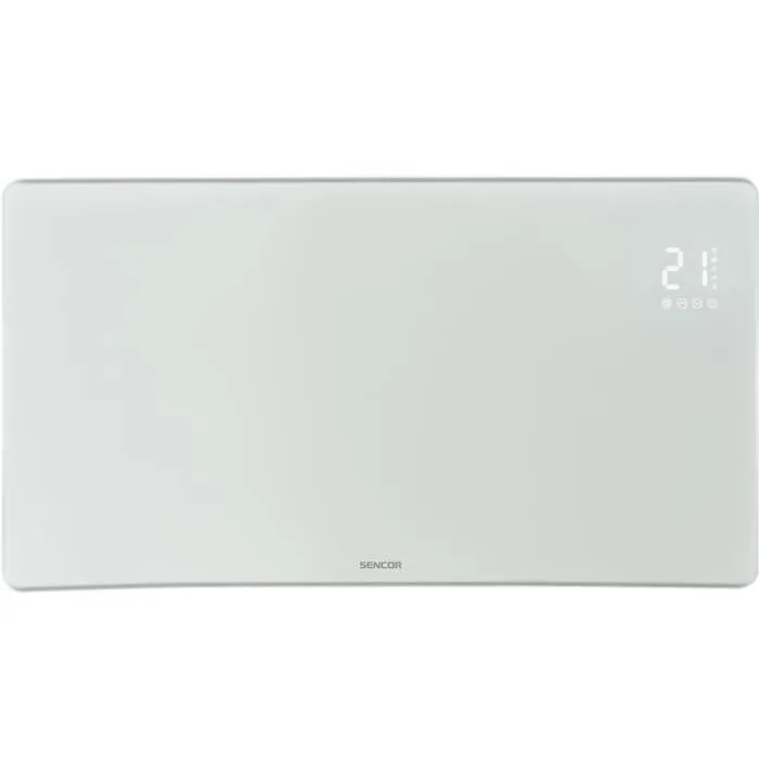 Sencor SCF 4740WH Radiateur intelligent Wi-Fi en verre blanc 2400 W