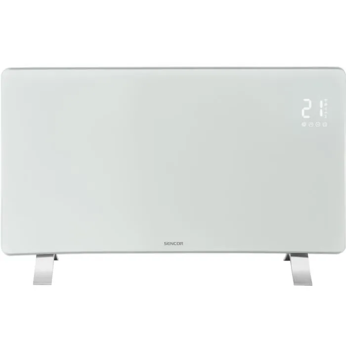 Sencor SCF 4740WH Radiateur intelligent Wi-Fi en verre blanc 2400 W