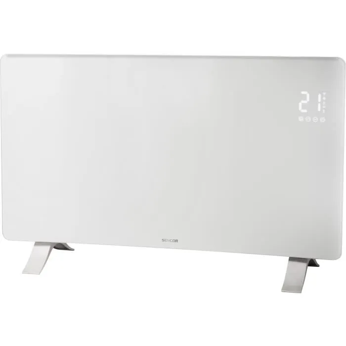 Sencor SCF 4740WH Radiateur intelligent Wi-Fi en verre blanc 2400 W