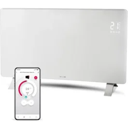 Sencor SCF 4740WH Radiateur intelligent Wi-Fi en verre blanc 2400 W