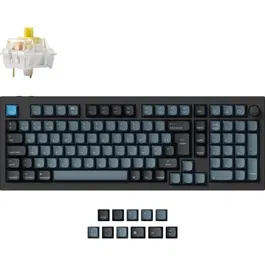 Keychron Q5 Pro - Clavier mécanique gamer sans fil ANSI 96% - Corps aluminium, switch Banana, rétroéclairage RGB - Noir