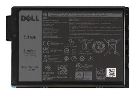 Dell Battery 51WHR, Batterie d'ordinateur portable 3 cellules Lithium-Ion, 51 Wh Dell Battery 51WHR, Batterie d'ordinateur portable 3 cellules Lithium-Ion, 51 Wh
