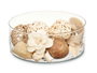Giftdecor Set Pot-Pourri Carré 2 Modèles Assortis Bois et Fibre Naturelle 14x14x14 cm (Set de 12)