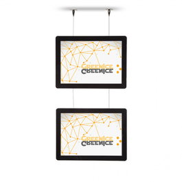 Kit de Suspension Affichage D'Affiche de Dossier LED A4 2 visages 12VDC