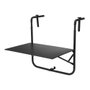 Ambiance Table pliante pour balcon noir 60 x 43 cm