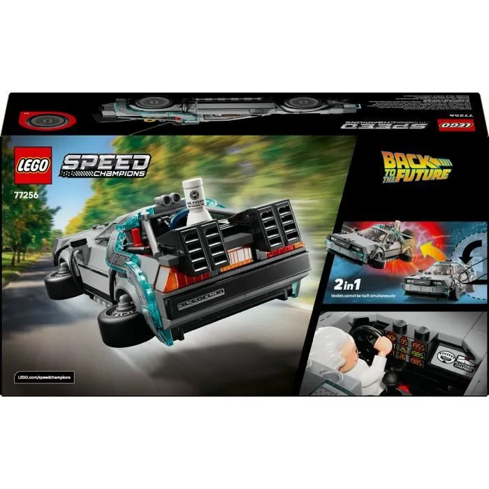 LEGO Speed Champions 77256 La Machine à Remonter le Temps de Retour vers le Futur - Jouet de Construction avec 2 Minifigurines