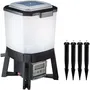 Ubbink Distributeur Automatique de Nourriture pour Poissons Solaire - Réservoir 6 L, 1 à 6 Nourrissages/Jour, Portée Réglable 1 à 3 m, Pour Bassins Jusqu'à 30 m³
