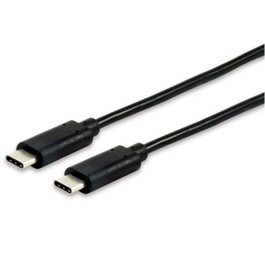 Equip Câble USB Type C Mâle vers Type C Mâle 1m - Certifié USB-C, Connecteur Nickelé, PVC Noir