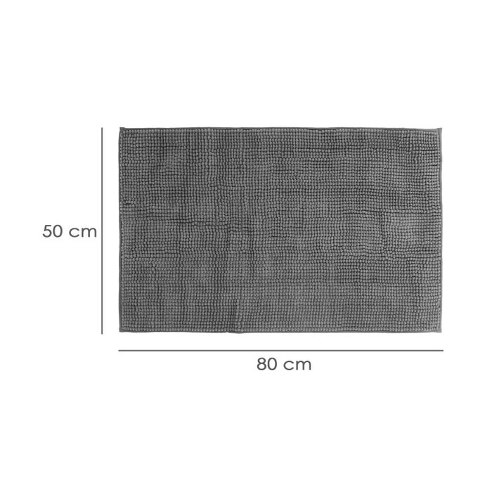 ORYX Tapis de bain en chenille gris 50x80 cm ORYX Tapis de bain en chenille gris 50x80 cm