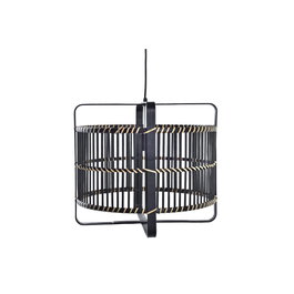 Suspension DKD Home Decor Noir Bambou 50 W 40 x 40 x 35 cm