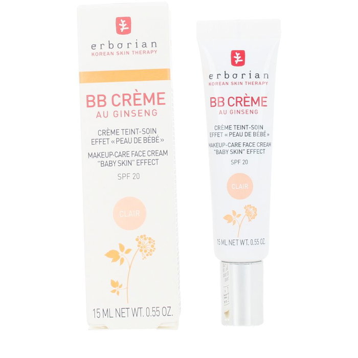Erborian BB Crème Ginseng SPF20 Légère 15 ml - Soin et Maquillage pour un Teint Bébé Instantanément Doux Erborian BB Crème Ginseng SPF20 Légère 15 ml - Soin et Maquillage pour un Teint Bébé Instantanément Doux
