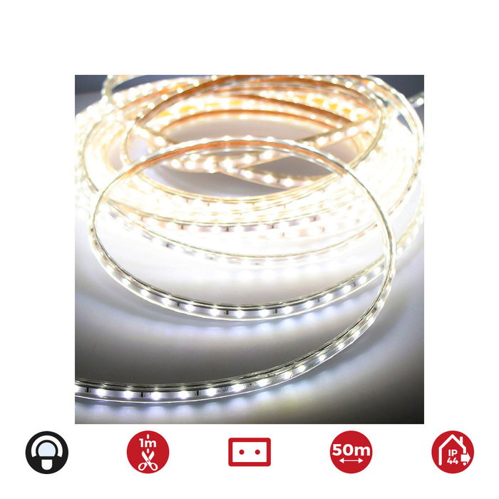 Bandes LED EDM 72700 4,2 W x 1 m 50 m Lumière froide 6400 K 350 lm Bandes LED EDM 72700 4,2 W x 1 m 50 m Lumière froide 6400 K 350 lm