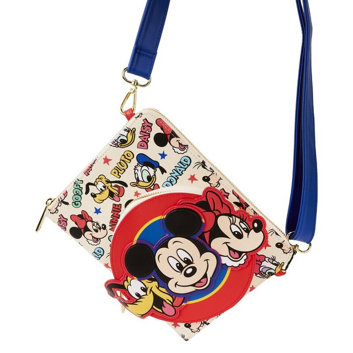 LOUNGEFLY Carnet Sac à dos Mickey and Friends Classic Disney - 150 pages lignées - Cuir vegan - Dimensions 16.5x22.2 cm