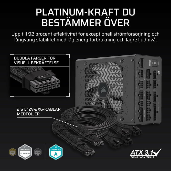Corsair HX1200i 1200 W 80 PLUS Platinum ATX 3.1