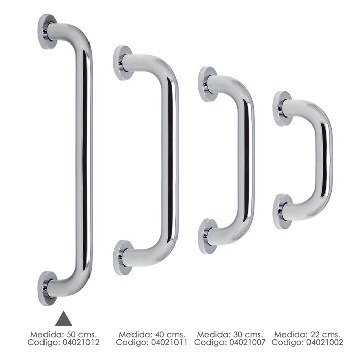 MAURER Barre d'appui chromé brillant 32 mm x 50 cm