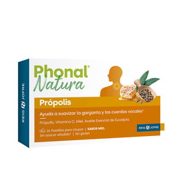 Phonal Natura Pastilles à sucer Propolis Miel Vitamine C 24 unités