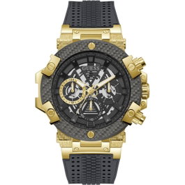 Guess GW0486G2 avec boîtier doré et bracelet noir