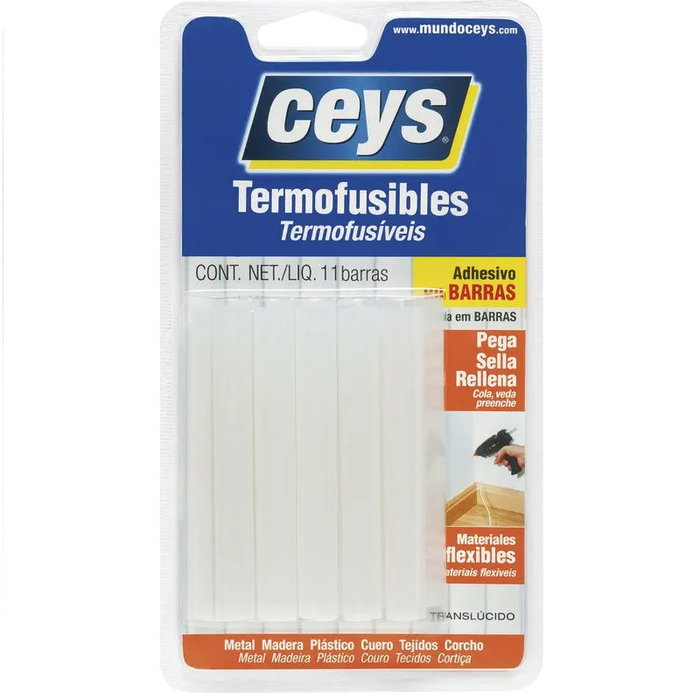 CEYS Barres thermofusibles translucides 12 mm 500 g CEYS Barres thermofusibles translucides 12 mm 500 g
