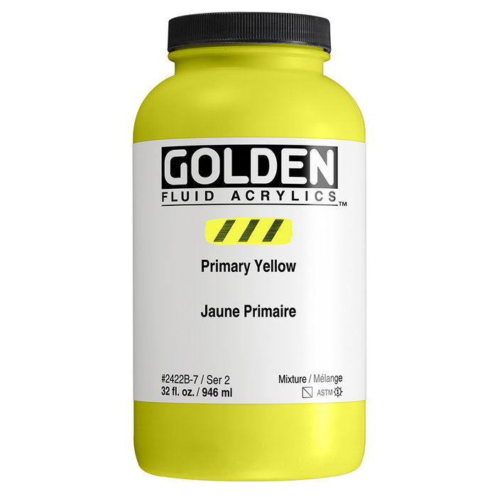 Golden Peinture Acrylique Fluid Jaune Primaire 946 ml Golden Peinture Acrylique Fluid Jaune Primaire 946 ml