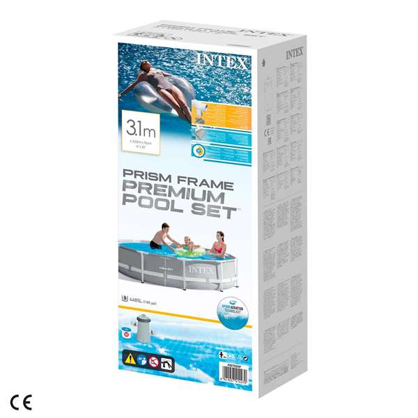Intex Piscine ronde démontable Prism Frame avec pompe de filtration 305 x 76 cm Capacité 4485 litres PVC