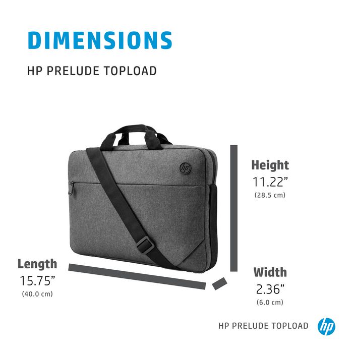 HP Prelude - Sac pour ordinateur portable 15,6 pouces avec ouverture par le haut - Élégant et durable - Tissu nylon