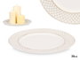 Giftdecor Porte-bougies Losanges Blanc Vieilli 33 cm en Plastique Doré (Set de 24)