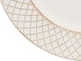 Giftdecor Porte-bougies Losanges Blanc Vieilli 33 cm en Plastique Doré (Set de 24)
