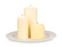 Giftdecor Porte-bougies Losanges Blanc Vieilli 33 cm en Plastique Doré (Set de 24)