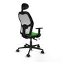 Piqueras y Crespo Chaise de Bureau Jorquera Vert et Blanc