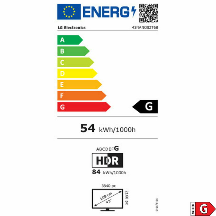 TV intelligente LG 43NANO82T6B.AEU 4K Ultra HD 43"