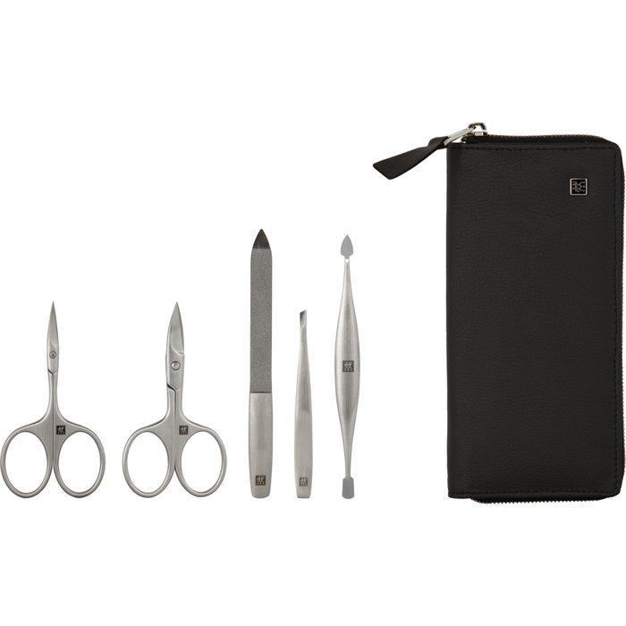 Zwlling Kit de manucure et pédicure 5 pièces avec ciseaux à ongles, vegan, noir Zwlling Kit de manucure et pédicure 5 pièces avec ciseaux à ongles, vegan, noir