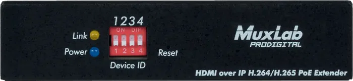 MUXLAB Transmetteur HDMI H.264/H.265 PoE avec Compression Vidéo - 100m MUXLAB Transmetteur HDMI H.264/H.265 PoE avec Compression Vidéo - 100m