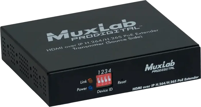 MUXLAB Transmetteur HDMI H.264/H.265 PoE avec Compression Vidéo - 100m MUXLAB Transmetteur HDMI H.264/H.265 PoE avec Compression Vidéo - 100m
