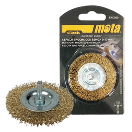 Mota Brosse métallique circulaire avec tige 50mm