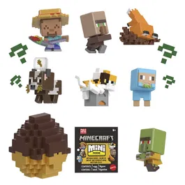 Mattel Minecraft Asst Mini Spawn Eggs - Mini figurine cachée dans un œuf, avec nouvelles articulations pour plus de poses