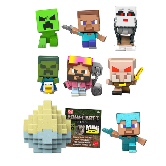 Mattel Minecraft Asst Mini Spawn Eggs - Mini figurine cachée dans un œuf, avec nouvelles articulations pour plus de poses Mattel Minecraft Asst Mini Spawn Eggs - Mini figurine cachée dans un œuf, avec nouvelles articulations pour plus de poses