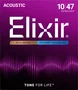 ELIXIR 11000 Acoustic 80/20 Bronze Polyweb Extra Light 10-47 Corde Guitare