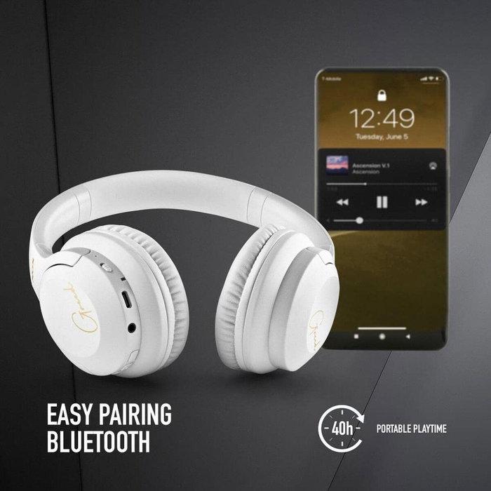 Casques Bluetooth avec Microphone NGS ARTICA GREED Blanc Noir